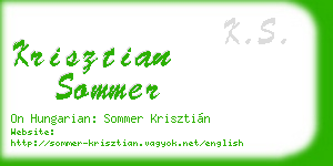 krisztian sommer business card