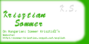 krisztian sommer business card